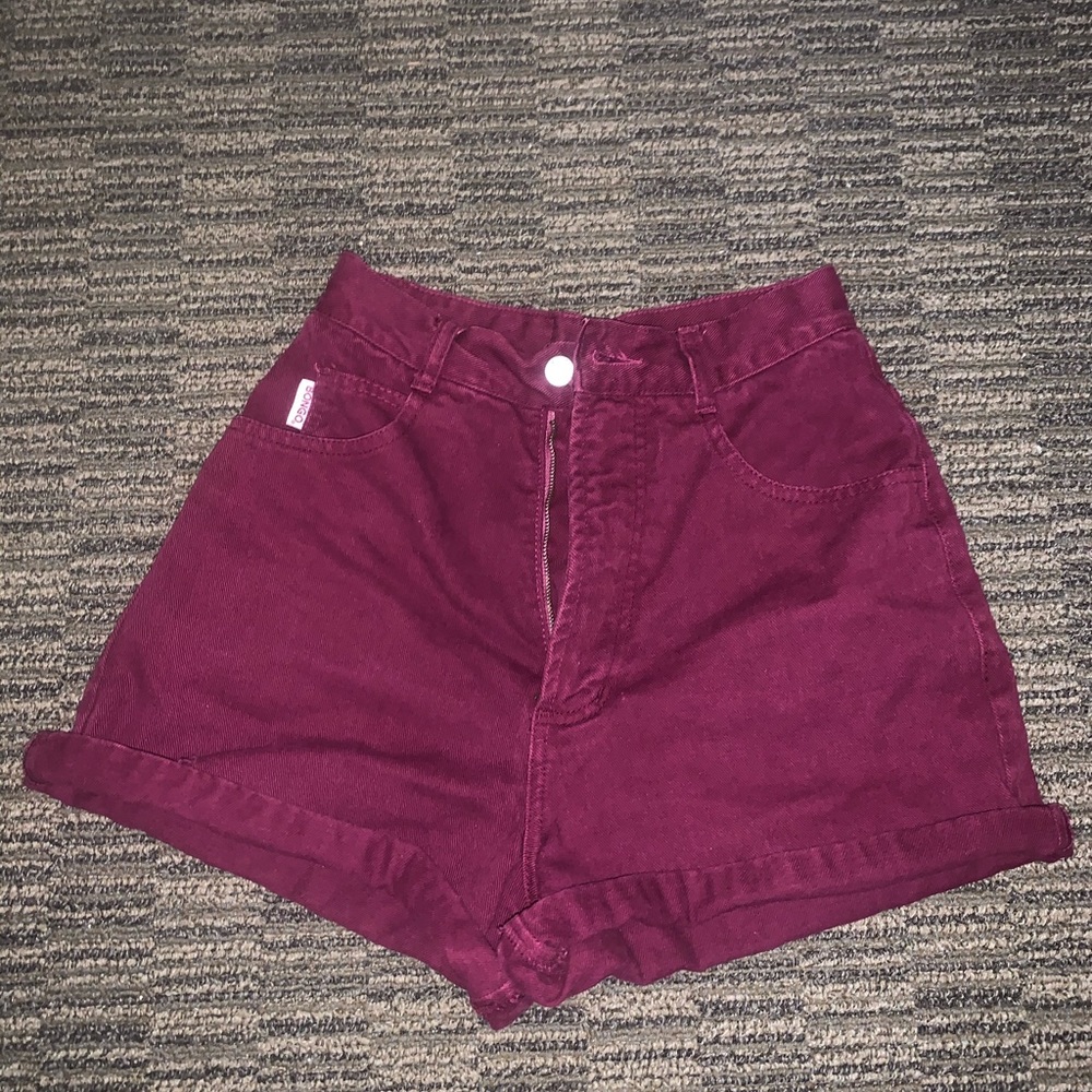 Vintage Maroon BONGO jean shorts